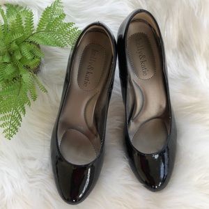 Kelly & Katie Black Patent Pumps